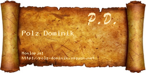 Polz Dominik névjegykártya